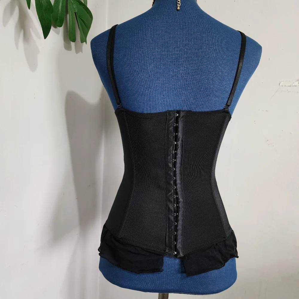 Black and Purple Dress Up Bustier Corset Style Top - Picture 6 of 10